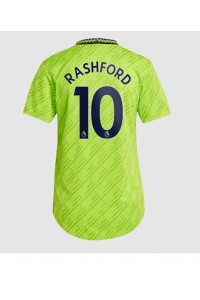 Manchester United Marcus Rashford #10 Fotballdrakt Tredje Klær Dame 2022-23 Korte ermer
